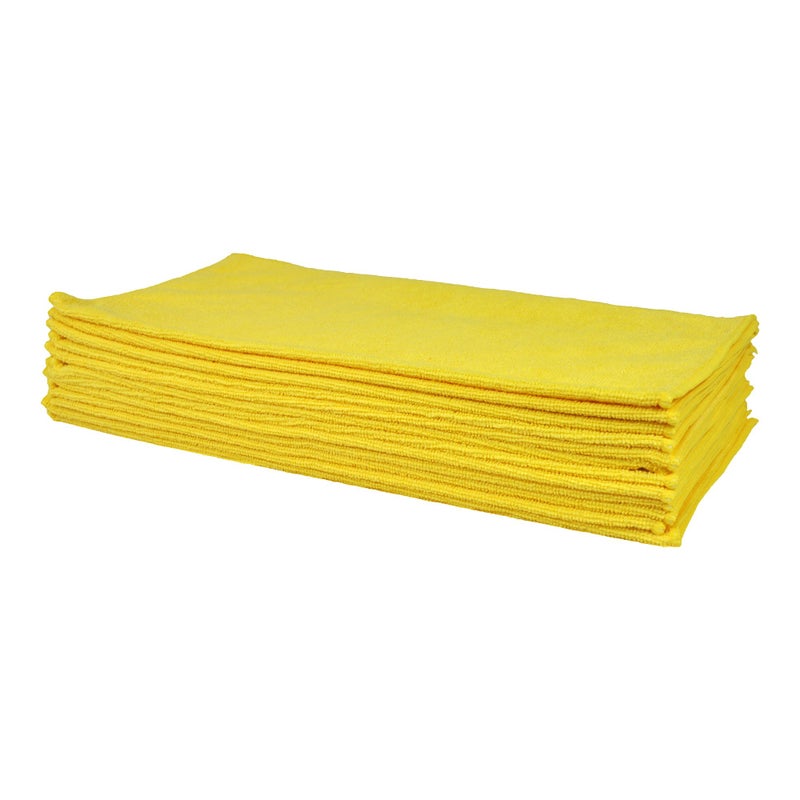 Eurow Utility 240 GSM Terry Weave Microfiber Cleaning Towels for Home, Auto, Boat, RV, Garage, Shop, Streak-Free, Scratch-Free, Reusable, Multi-Surface, Ultra Absorbent, 16x16 Inch, 12-Pack, Yellow - Image 4
